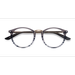 Unisex s round Gray Striped Acetate, Metal Prescription eyeglasses - Eyebuydirect s La Femme