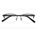 Unisex s rectangle Black Metal Prescription eyeglasses - Eyebuydirect s Time