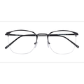 Unisex s square Black Metal Prescription eyeglasses - Eyebuydirect s Urban