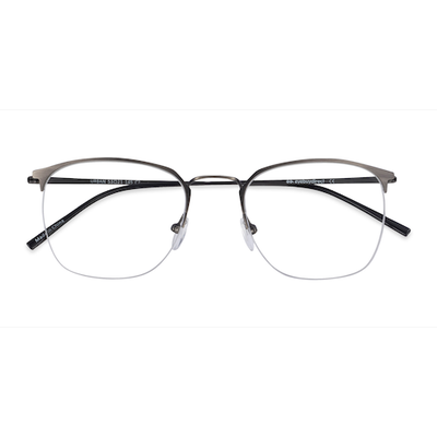 Unisex s square Gunmetal Metal Prescription eyeglasses - Eyebuydirect s Urban