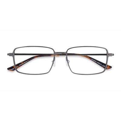 Male s rectangle Gunmetal Aluminium Alloy,Titanium Prescription eyeglasses - Eyebuydirect s Celsius