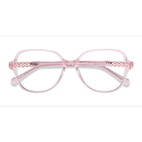 Female s square Clear Pink Acetate Prescription eyeglasses - Eyebuydirect s Precious