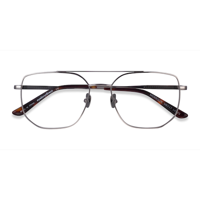 Unisex s aviator Silver Metal Prescription eyeglasses - Eyebuydirect s Morrison