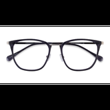 Unisex s square Gray Silver Acetate,Metal Prescription eyeglasses - Eyebuydirect s Utamaro