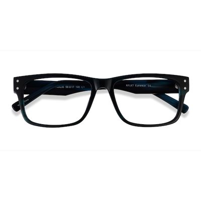 Male s rectangle Green Striped Acetate,Eco Friendly Prescription eyeglasses - Eyebuydirect s Brumalis