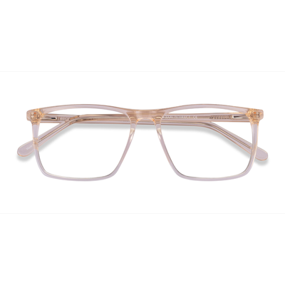 Male s rectangle Clear Yellow Acetate Prescription eyeglasses - Eyebuydirect s Fairmont