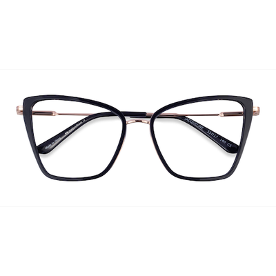 Female s horn Black Gold Acetate,Metal Prescription eyeglasses - Eyebuydirect s Jacqueline