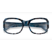 Female s rectangle Blue Floral Acetate Prescription eyeglasses - Eyebuydirect s Viola