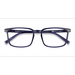 Unisex s rectangle Crystal Dark Blue Eco Friendly,Plastic Prescription eyeglasses - Eyebuydirect s Moringa