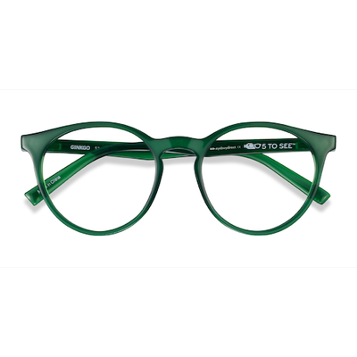 Unisex s round Green Eco Friendly,Plastic Prescription eyeglasses - Eyebuydirect s Ginkgo