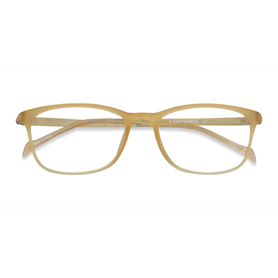 Female s rectangle Clear Yellow Plastic Prescription eyeglasses - Eyebuydirect s Unwind