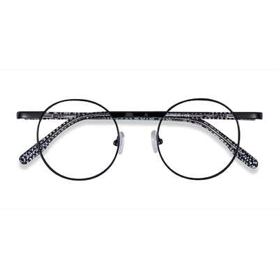 Unisex s round Black Metal Prescription eyeglasses - Eyebuydirect s Task