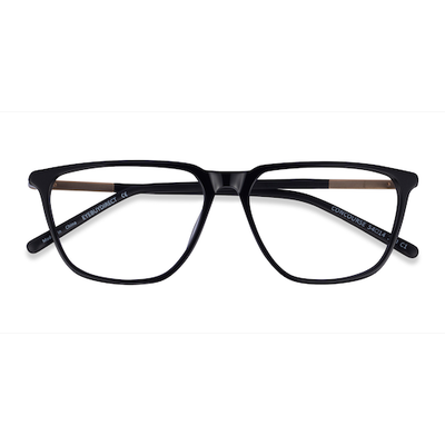 Male s square Black Gold Acetate,Metal Prescription eyeglasses - Eyebuydirect s Concourse