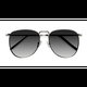 Unisex s aviator Silver Metal Prescription sunglasses - Eyebuydirect s Fume