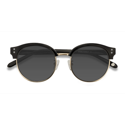 Unisex s browline Black Acetate, Metal Prescription sunglasses - Eyebuydirect s Limoncello