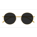 Unisex s round Yellow Metal Prescription sunglasses - Eyebuydirect s Sun Synapse