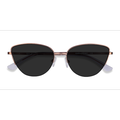 Female s horn Rose Gold Metal Prescription sunglasses - Eyebuydirect s Sun Star