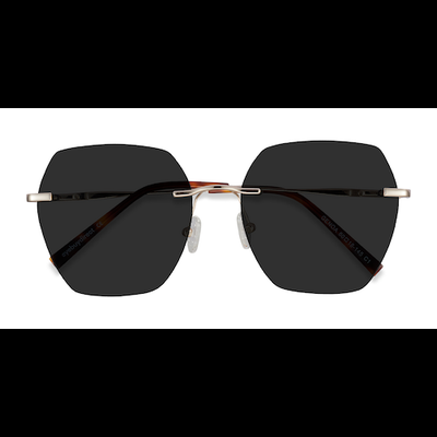 Female s square Gold Metal Prescription sunglasses - Eyebuydirect s Genoa