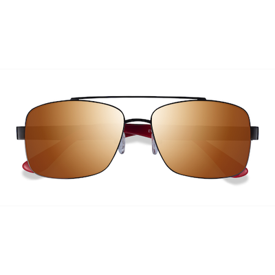 Male s aviator Black Red Metal Prescription sunglasses - Eyebuydirect s Center