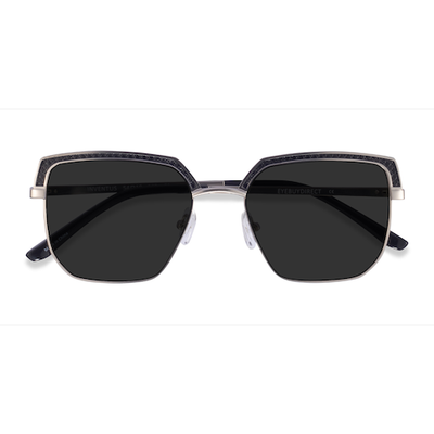 Unisex s browline Black Gunmetal Metal Prescription sunglasses - Eyebuydirect s Inventus