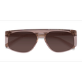 Unisex s geometric Clear Brown Acetate Prescription sunglasses - Eyebuydirect s Skya