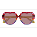 Unisex s heart Blue Red Rainbow Acetate Prescription sunglasses - Eyebuydirect s Euphoria