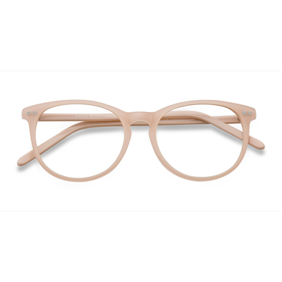 Female s round Pink Acetate Prescription eyeglasses - Eyebuydirect s Fiction
