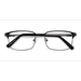 Unisex s rectangle Black Metal Prescription eyeglasses - Eyebuydirect s Normandy
