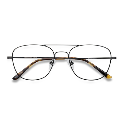 Unisex s aviator Black Metal Prescription eyeglasses - Eyebuydirect s Captain
