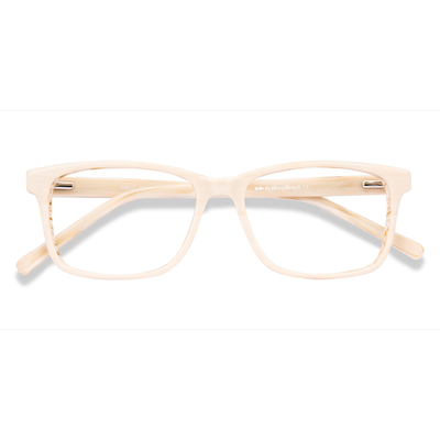 Unisex s rectangle Cream Acetate Prescription eyeglasses - Eyebuydirect s Prologue