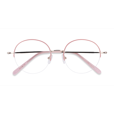 Female s round Pink & Gold Metal Prescription eyeglasses - Eyebuydirect s Takashi