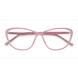 Female s horn Matte Pink Plastic Prescription eyeglasses - Eyebuydirect s Orbital