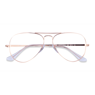 Unisex s aviator Rose Gold Metal Prescription eyeglasses - Eyebuydirect s Ray-Ban Aviator Metal II