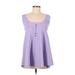 Allegra K Casual Dress - A-Line: Purple Print Dresses - Women's Size Medium