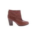 Cole Haan Nike Ankle Boots: Brown Print Shoes - Women's Size 8 1/2 - Round Toe