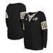 Women's New Era Black Orleans Saints Lace-Up Notch Neck Long Sleeve T-Shirt
