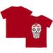 Toddler Tiny Turnip Red Wisconsin Badgers Sugar Skull T-Shirt