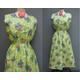 Vintage 1950S Deadstock Pinafore Sun Dress Floral Abstract Deco Novelty Print Overall Pinny Utility 50S 40S