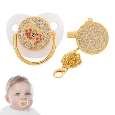 Sucette en diamant pour bébé avec grands trous jouet réconfortant pour bébé fête préChristophe