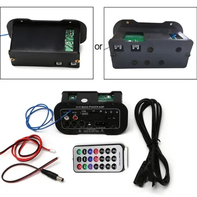 25W Car Bluetooth-compatible Subwoofer Hi-Fi Bass Amplifier Board Audio TF USB D7WD