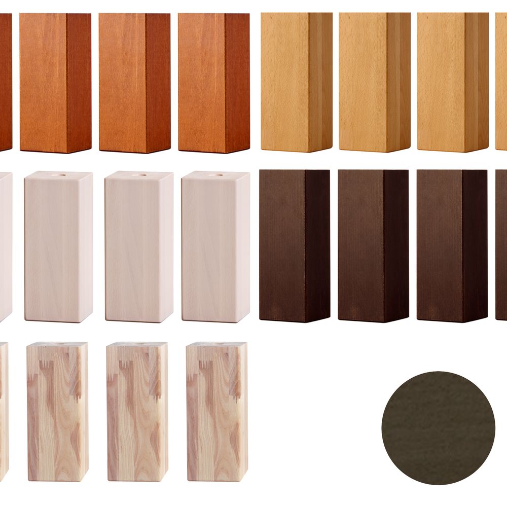 Hasena Füsse Cantu 4er-Set / 25 cm / Nussbaum, geölt Image