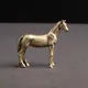 Antike Bronze Horse Statue Schreibtisch Dekorationen Solide Kupfer Micro-Carving Sternzeichen Pferd
