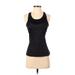 Grand Slam Active Tank Top: Black Print Activewear - Women's Size X-Small