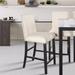 Beige Beige Faux Marble Modern 5 Piece Counter Height Dining Set with Matching Chairs, Effortless Elegance