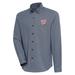 Men's Antigua Navy/White Washington Nationals Compression Long Sleeve Button-Down Shirt