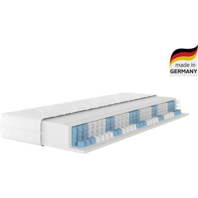 Taschenfederkernmatratze ÄLGDRÖM "Kirkja 7-Zonen Matratze 90x200 cm, 140x200 cm & weitere Größen", weiß, B:140cm H:21cm L:200cm, Obermaterial: 100% Polyester, Matratzen, Flexible Taschenfederkern-Matratze Image