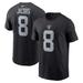 Men's Nike Josh Jacobs Black Las Vegas Raiders Player Name & Number T-Shirt