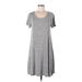 Old Navy Casual Dress - High/Low: Gray Marled Dresses - Women's Size Medium Tall