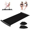 Boxwizard Slide Board with End Stoppers, Sliding Shoes, Shoe Cover, Slimming Exercise Guide Mat for Leg Pot Training, Fitness and Athletics