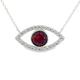 Heart's Art Australia Handmade Opal and Swarovski Crystal womens jewellery with Turkish Evil Eye necklace protection Pendant Design Sterling Silver Chain necklaces for women (Black Red, Silver)